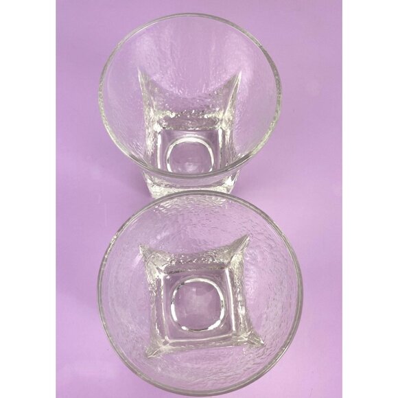 Vintage tumblers, pair of St. Regis ice cube pattern Libbey cocktail glasses - Picture 7 of 10